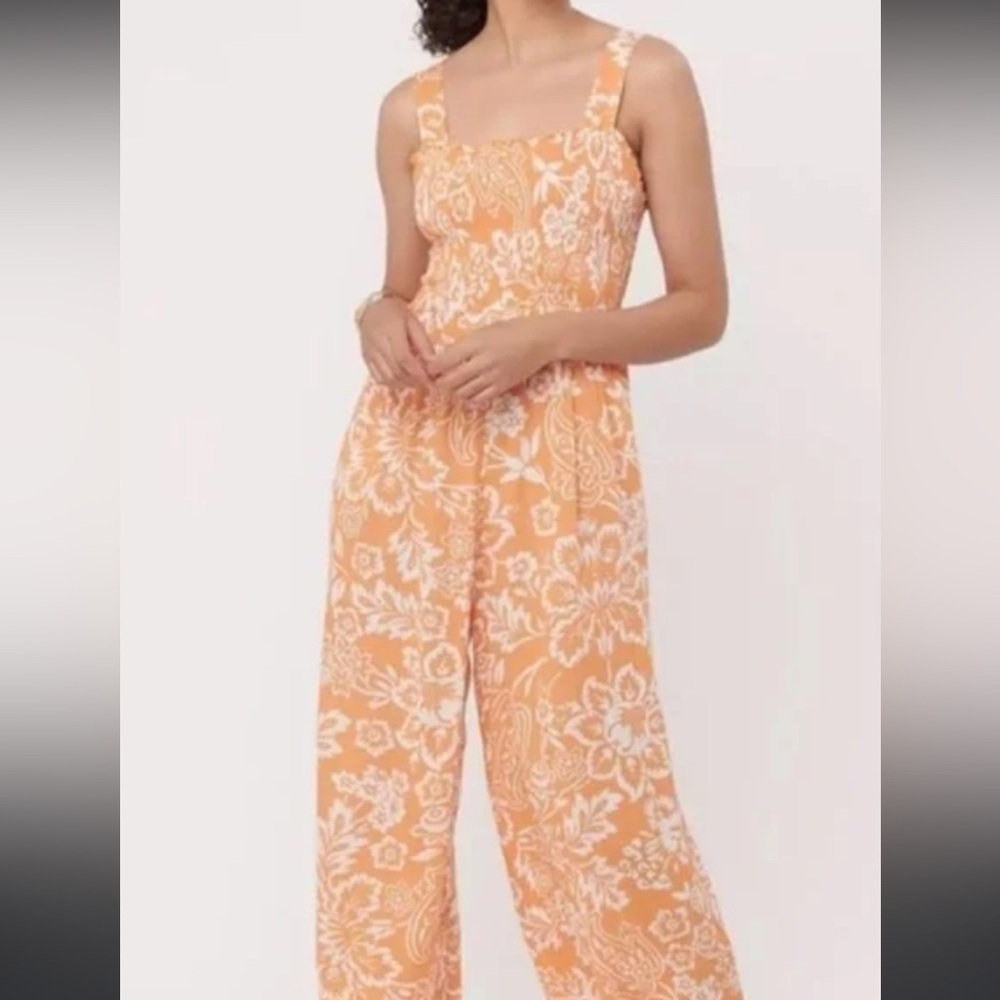 50%offw❤️ Loft Garden Smocked Strappy Jumpsuit XS 54